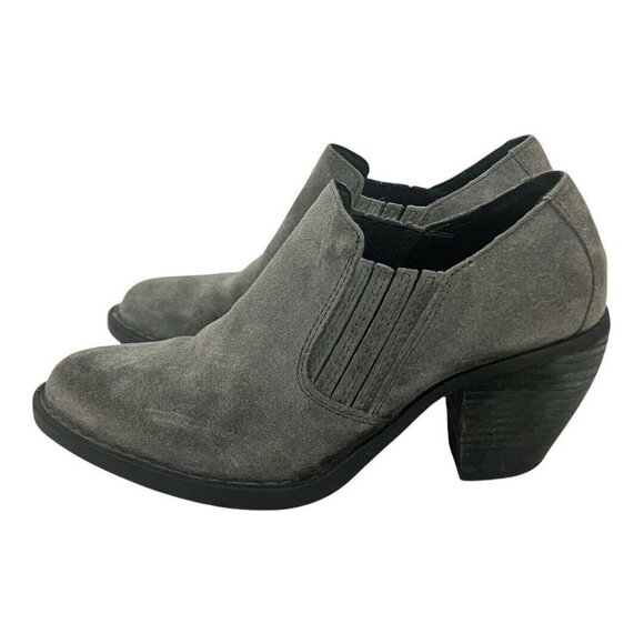 Born Women's Size 6.5 Fredrika Bootie F52542 Gray Suede Ankle Boot - Picture 4 of 9
